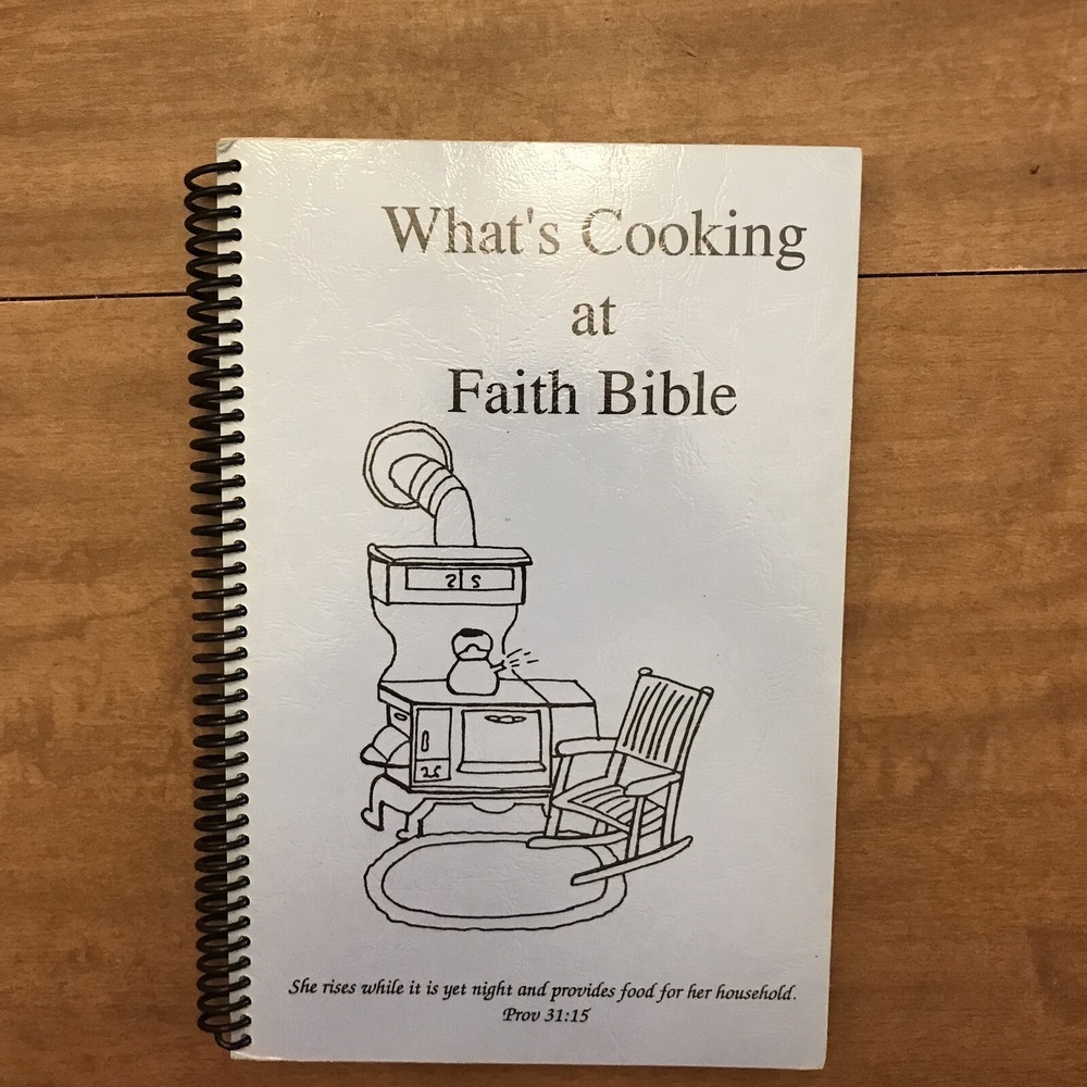 Faith Bible Church Local VTG Spiral Cookbook 1992 Jumbo Jacks What's Cooking